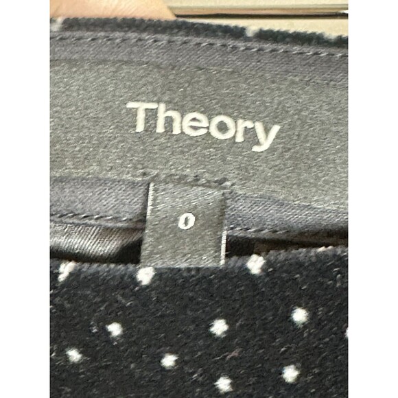 THEORY Women's Plelated Wrap Dot Velvet Mini Skirt Black Size 0 $355 NWT - Picture 8 of 10